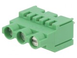Regletă de Conexiuni PCB 90&deg; 7,62mm 3 Piste 4mm2