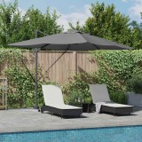 VidaXL Umbrela cantilever Roma cu LED-uri antracit de 352x251x265 cm, din aluminiu