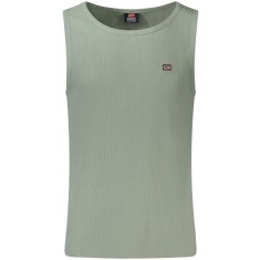 Norway Tricou fara maneci barbati, cu mini logo brodat, Regular fit, Verde, S
