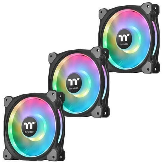 Ventilator Thermaltake Riing Duo 12 RGB Radiator Fan TT Premium Edition set 3 ventilatoare cu iluminare RGB