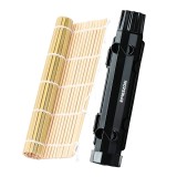 Cumpara ieftin Set complet Sushi Rolls 2, EMESZON&reg; Aparat manual de rulat Sushi cu rola bambus pentru pasionatii de bucataria Asiatica, negru