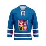 Echipa națională de hochei tricou de hochei Luk&aacute;&scaron; Sedl&aacute;k #23 2023/2024 CCM Fandres replica - blue - XXXL