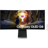 Monitor Gaming Curbat OLED Samsung Odyssey G8 34, WQHD (3440 x 1440), 175Hz, 0.03ms, Boxe, HDMI, DisplayPort, argintiu