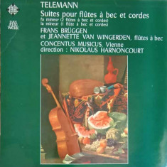 Disc vinil, LP. Suites pour flûtes à bec et cordes-GEORG PHILIPP TELEMANN