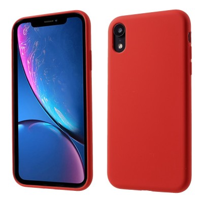 Husa protectie compatibila cu apple iphone xr liquid silicone case rosu foto