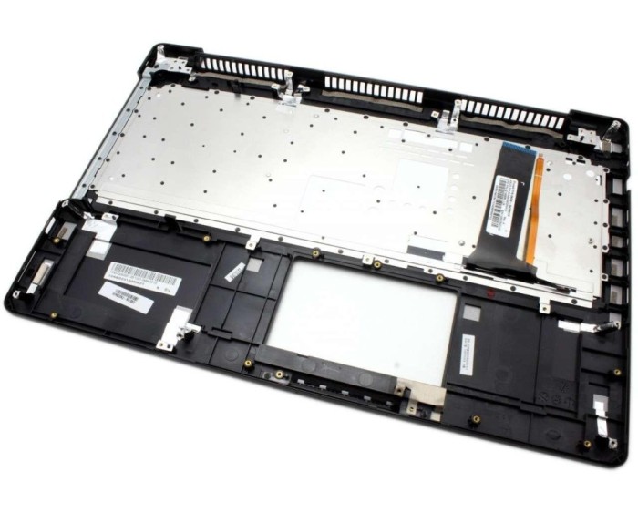 Tastatura Asus Negru N550LF argintie cu Palmrest iluminata backlit, Q550LF argintie cu Palmrest iluminata