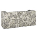 Perete gabion pentru pubele, 254x100x110 cm, oțel galvanizat