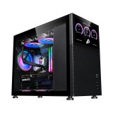 Carcasa 1stplayer mi6-ev mid tower negru tempered glass sloturi expansiune 4 drive bays: 1x3.5 1x2.5
