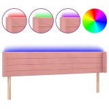 Cumpara ieftin Tablie de pat cu LED, roz, 183x16x78/88 cm, catifea