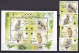 Iran 2011 fauna pasari WWF MI 3247-3250 + bl.59 MNH