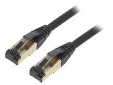 Patch cord Cat 8 negru 0,5m LSZH, Gembird