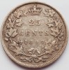 317 Canada 25 cents 1892 Victoria km 5 argint, America de Nord