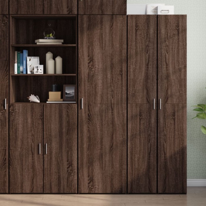 vidaXL Dulap &icirc;nalt, stejar maro, 50x42,5x185 cm, lemn prelucrat