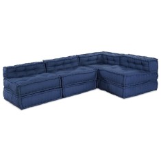 vidaXL Pernă 4 pcs albastru 70 x 70 x 54 cm Poliester