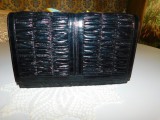 Poseta vintage piele sarpe lacuita, plic sau poseta de umar