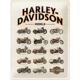 Placa metalica - Harley Davidson - Model Chart - 30x40 cm, Nostalgic Art Merchandising
