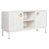 Mobilă TV DKD Home Decor Auriu* Metal Alb Lemn de mango 120 x 40 x 60 cm