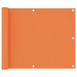 Prelată balcon portocaliu 75x300 cm țesătură Oxford, vidaXL