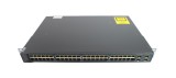 Switch Cisco Catalyst WS-C3560V2-48PS-S cu 48 porturi de 100 Mb PoE și 4 porturi SFP de 1 Gb, cu urechi de montare &icirc;n rack