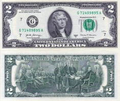 S.U.A. 2 dollars 2017 UNC!!!