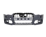 Bara fata AUDI A6 (4G/C7), 06.2014-09.2018, model S-Line, cu gauri pentru Senzori de parcare (PDC), cu locas pt spalator; grunduit
