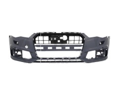 Bara fata AUDI A6 (4G/C7), 06.2014-09.2018, model S-Line, cu gauri pentru Senzori de parcare (PDC), cu locas pt spalator; grunduit
