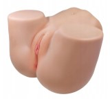 Masturbator Crazy Bull Julia XXL cu Vibratii, Vagin si Anus, Material Realist TPE, Incarcare USB, Natural, 11 kg