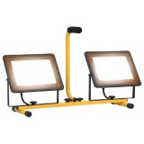 Proiector cu LED și m&acirc;ner, 2x100 W, alb cald