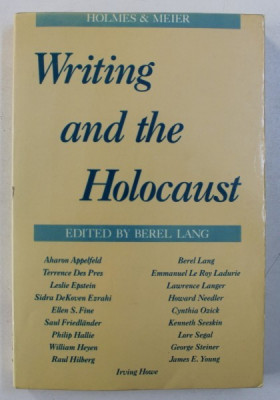 WRITING AND THE HOLOCAUST , edited by BEREL LANG , 1988 foto