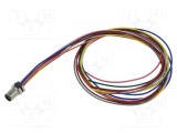Conector M8 soclu tată 8 pini 32V 1,5A IP67 cablu 0,5m LUTRONIC