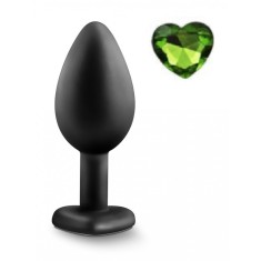 Dop Anal Brighty, Small, Silicon, Negru/Verde, Mokko Toys
