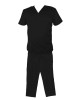 Costum Medical Pe Stil, Negru cu Elastan, Model Classic Barbati - S, XL