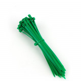 Cumpara ieftin Set 100 bride din plastic, 4 x 250mm, cu autoblocare, tip colier, pentru fixare si legare, verde