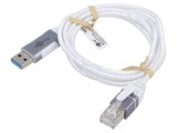 Cablu USB 3.0 RJ45 Goobay 1m alb gri