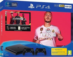 Consola Playstation 4 SLIM 500 GB + FIFA 20 + Extra Controller Wireless Dualshock 4 V2 foto