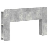 vidaXL Tablă de pat cu sertar cu depozitare Gri Beton Lemn prelucrat 8001204