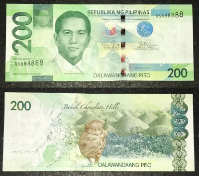 FILIPINE █ bancnota █ 200 Piso █ 2016F █ P-209 █ UNC █ necirculata foto