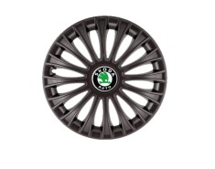 Set 4 capace roti Dino Negru R16 pentru gama auto Skoda