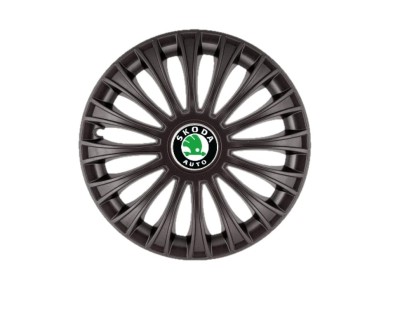 Set 4 capace roti Dino Negru R16 pentru gama auto Skoda foto