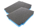 Inserturi Spuma LeanFoam 386x286x40mm, Set 2 Bucati, Grafit-Albastru, Pentru Cutii Unelte Makita