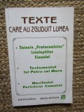 Texte care au zguduit lumea: Protocoalele Sionului, Testamentul lui Petru, Manifestul Comunist - Iasi 1995, 156 pagini
