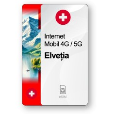 eSIM Internet Elveția, valabil 7 zile, trafic 1 GB, Standard