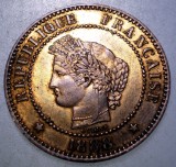 F.085 FRANTA CERES 2 CENTIMES 1888 A XF/AUNC, Europa, Bronz