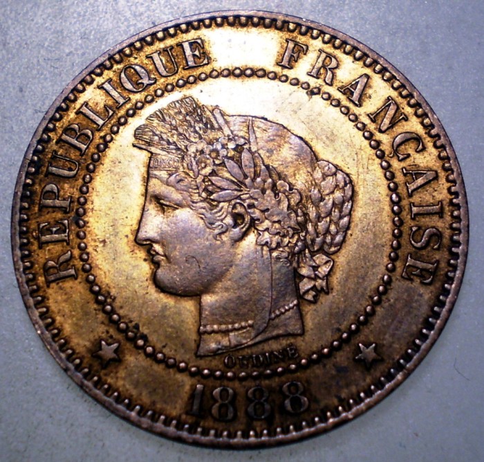 F.085 FRANTA CERES 2 CENTIMES 1888 A XF/AUNC