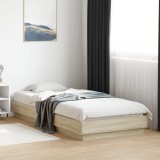 VidaXL Cadru pat fără saltea stejar sonoma 100x200 cm lemn prelucrat