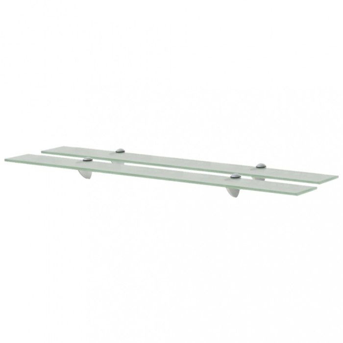 Gossi rafturi suspendate, 2 buc., 90 x 10 cm, sticla, 8 mm