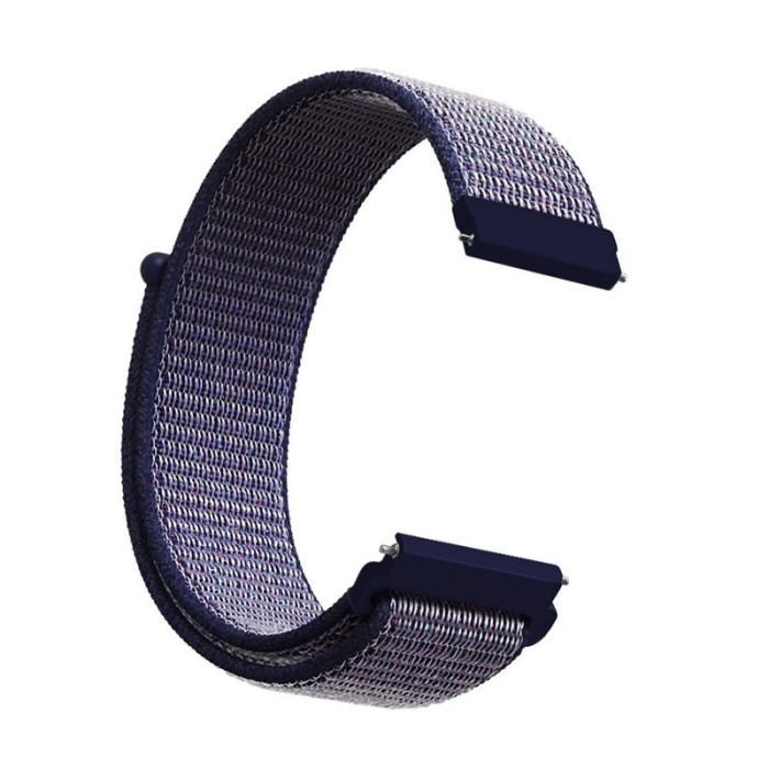 Curea material textil, compatibila cu Fossil Gen 5 Smartwatch, Telescoape QR, 22mm, Savoy Blue