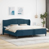 vidaXL Cadru de pat cu headboard albastru 200 x 200 cm Catifea 3415231