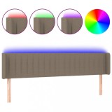 Cumpara ieftin Tablie de pat cu LED, gri taupe, 203x16x78/88 cm, textil