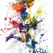 Sticker decorativ, Fotbalista, Albastru, 10123ST-16